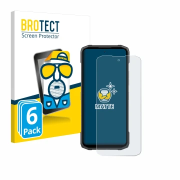 Vorderseite einer Produktverpackung mit dem Markenlogo BROTECT. Daneben ist das Gerät Doogee Blade 10 Power mit dem zugehörige