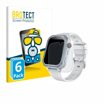Vorderseite einer Produktverpackung mit dem Markenlogo BROTECT. Daneben ist das Gerät DDIOYIUR Smartwatch mit dem zugehörigen 