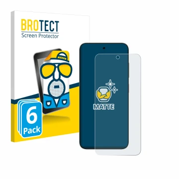 Vorderseite einer Produktverpackung mit dem Markenlogo BROTECT. Daneben ist das Gerät ZTE Blade V70 mit dem zugehörigen Displa