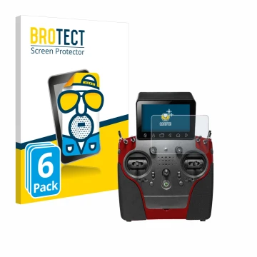 Vorderseite einer Produktverpackung mit dem Markenlogo BROTECT. Daneben ist das Gerät PowerBox Systems Atom mit dem zugehörige