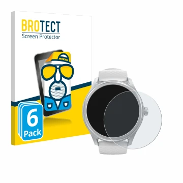 Vorderseite einer Produktverpackung mit dem Markenlogo BROTECT. Daneben ist das Gerät Hama Smartwatch 5010 mit dem zugehörigen