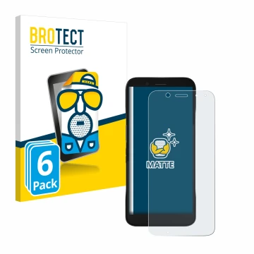 Vorderseite einer Produktverpackung mit dem Markenlogo BROTECT. Daneben ist das Gerät Datalogic Memor 12 mit dem zugehörigen D