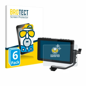 Vorderseite einer Produktverpackung mit dem Markenlogo BROTECT. Daneben ist das Gerät Feelworld F5 PROX 5,5
