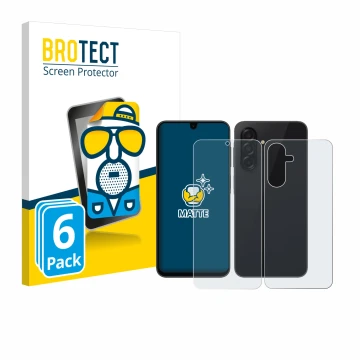 Vorderseite einer Produktverpackung mit dem Markenlogo BROTECT. Daneben ist das Gerät Samsung Galaxy A26 5G Enterprise Edition
