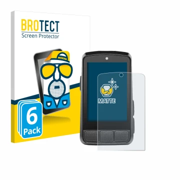 Vorderseite einer Produktverpackung mit dem Markenlogo BROTECT. Daneben ist das Gerät Wahoo Elemnt Bolt 3 mit dem zugehörigen 