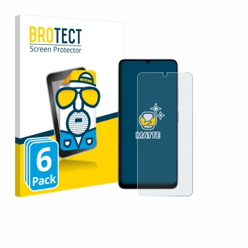 Vorderseite einer Produktverpackung mit dem Markenlogo BROTECT. Daneben ist das Gerät Doogee Note 59 Pro mit dem zugehörigen D