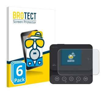 Vorderseite einer Produktverpackung mit dem Markenlogo BROTECT. Daneben ist das Gerät ISDT K2Zip mit dem zugehörigen Displaysc