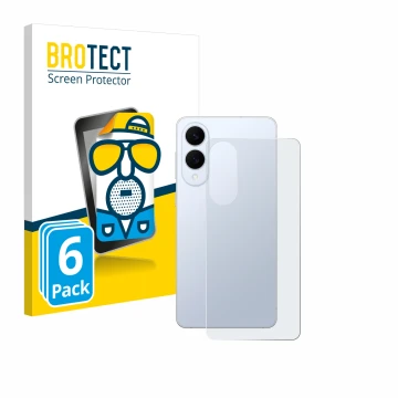 Vorderseite einer Produktverpackung mit dem Markenlogo BROTECT. Daneben ist das Gerät Samsung Galaxy S25 Edge (Rückseite) mit 