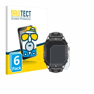Vorderseite einer Produktverpackung mit dem Markenlogo BROTECT. Daneben ist das Gerät Oukitel BT80 mit dem zugehörigen Display