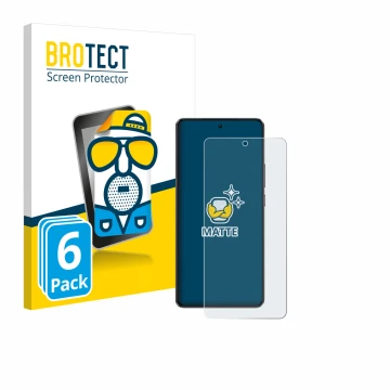 Vorderseite einer Produktverpackung mit dem Markenlogo BROTECT. Daneben ist das Gerät realme GT 7 mit dem zugehörigen Displays
