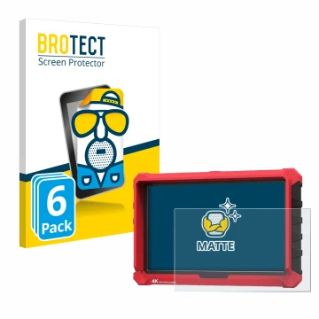 Vorderseite einer Produktverpackung mit dem Markenlogo BROTECT. Daneben ist das Gerät Lilliput A7s 7