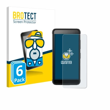Vorderseite einer Produktverpackung mit dem Markenlogo BROTECT. Daneben ist das Gerät SkyCaddie Pro 4X mit dem zugehörigen Dis