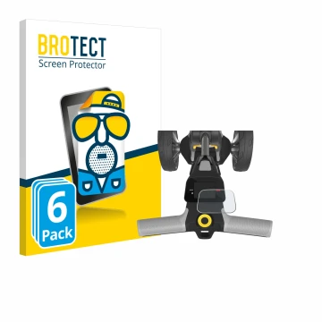 Vorderseite einer Produktverpackung mit dem Markenlogo BROTECT. Daneben ist das Gerät PowaKaddy CT6 2025 mit dem zugehörigen D