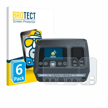 Vorderseite einer Produktverpackung mit dem Markenlogo BROTECT. Daneben ist das Gerät SkyRc D750 Mix mit dem zugehörigen Displ