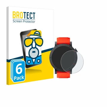 Vorderseite einer Produktverpackung mit dem Markenlogo BROTECT. Daneben ist das Gerät Nothing CMF Watch 3 Pro mit dem zugehöri