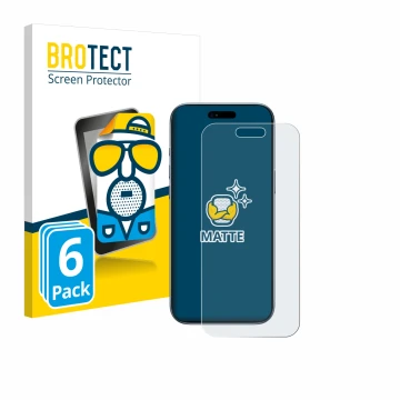 Vorderseite einer Produktverpackung mit dem Markenlogo BROTECT. Daneben ist das Gerät Apple iPhone Air mit dem zugehörigen Dis