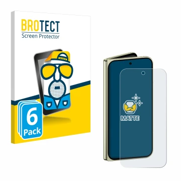 Vorderseite einer Produktverpackung mit dem Markenlogo BROTECT. Daneben ist das Gerät Google Pixel 10 Pro Fold mit dem zugehör