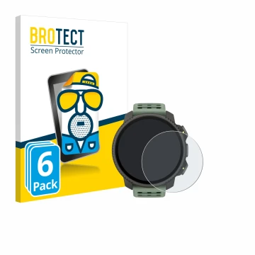 Vorderseite einer Produktverpackung mit dem Markenlogo BROTECT. Daneben ist das Gerät Suunto Vertical 2 mit dem zugehörigen Di