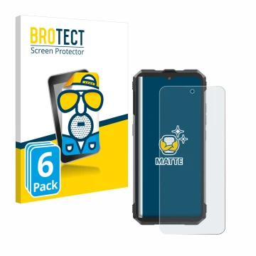 Vorderseite einer Produktverpackung mit dem Markenlogo BROTECT. Daneben ist das Gerät Cubot King Kong AX mit dem zugehörigen D