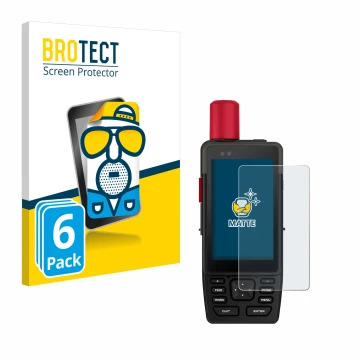 Vorderseite einer Produktverpackung mit dem Markenlogo BROTECT. Daneben ist das Gerät Garmin GPSMAP H1i Plus mit dem zugehörig