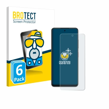Vorderseite einer Produktverpackung mit dem Markenlogo BROTECT. Daneben ist das Gerät Nubia Focus mit dem zugehörigen Displays