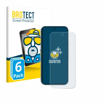 Vorderseite einer Produktverpackung mit dem Markenlogo BROTECT. Daneben ist das Gerät Google Pixel 9 (case-friendly) mit dem z