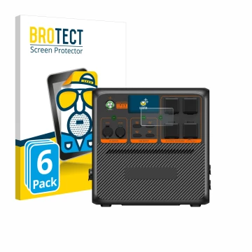 Vorderseite einer Produktverpackung mit dem Markenlogo BROTECT. Daneben ist das Gerät Bluetti AC240P mit dem zugehörigen Displ