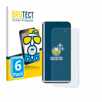 Vorderseite einer Produktverpackung mit dem Markenlogo BROTECT. Daneben ist das Gerät Oppo Reno 14 mit dem zugehörigen Display
