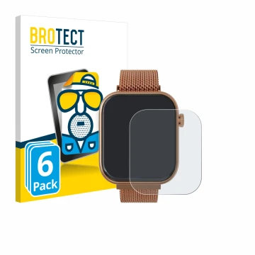 Vorderseite einer Produktverpackung mit dem Markenlogo BROTECT. Daneben ist das Gerät Techmade M-GLAM011 1.75