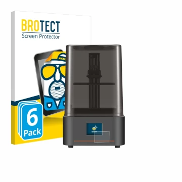 Vorderseite einer Produktverpackung mit dem Markenlogo BROTECT. Daneben ist das Gerät Anycubic Photon Mono 4 mit dem zugehörig