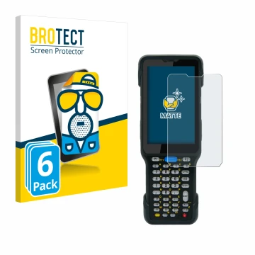 Vorderseite einer Produktverpackung mit dem Markenlogo BROTECT. Daneben ist das Gerät Unitech HT730 mit dem zugehörigen Displa