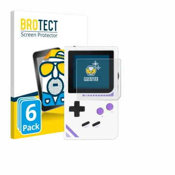 Vorderseite einer Produktverpackung mit dem Markenlogo BROTECT. Daneben ist das Gerät Modretro Chromatic mit dem zugehörigen D