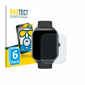 Vorderseite einer Produktverpackung mit dem Markenlogo BROTECT. Daneben ist das Gerät FORRLITE Smartwatch 2.01