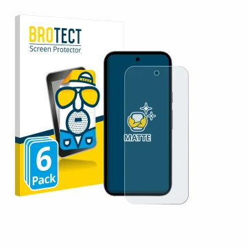 Vorderseite einer Produktverpackung mit dem Markenlogo BROTECT. Daneben ist das Gerät Google Pixel 10a mit dem zugehörigen Dis