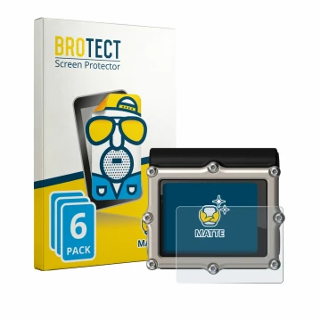 Vorderseite einer Produktverpackung mit dem Markenlogo BROTECT. Daneben ist das Gerät Shearwater Petrel 3 dive computer mit de