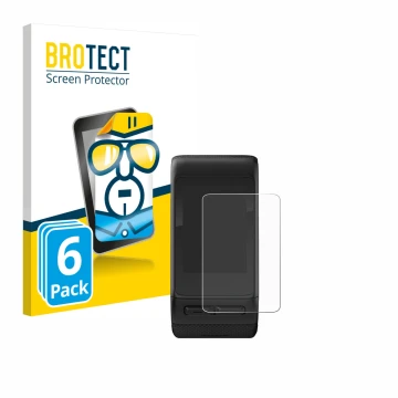 Vorderseite einer Produktverpackung mit dem Markenlogo BROTECT. Daneben ist das Gerät Garmin vivoactive HR mit dem zugehörigen