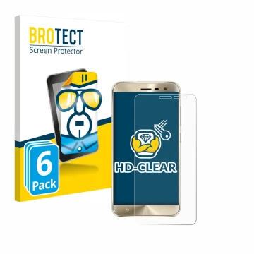 Vorderseite einer Produktverpackung mit dem Markenlogo BROTECT. Daneben ist das Gerät ASUS ZenFone 3 ZE552KL mit dem zugehörig