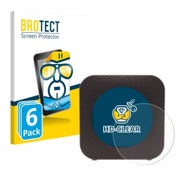 Vorderseite einer Produktverpackung mit dem Markenlogo BROTECT. Daneben ist das Gerät Netgear Nighthawk M1 mit dem zugehörigen