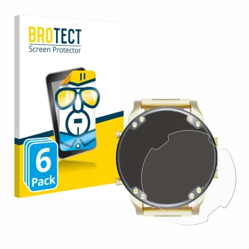 Vorderseite einer Produktverpackung mit dem Markenlogo BROTECT. Daneben ist das Gerät Diesel DZ7333 Mr. Daddy 2.0 mit dem zuge