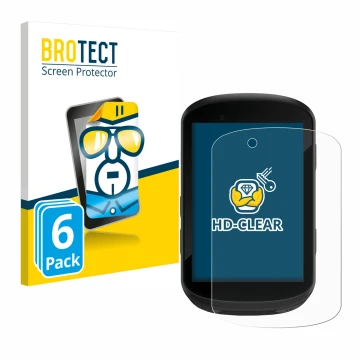 Vorderseite einer Produktverpackung mit dem Markenlogo BROTECT. Daneben ist das Gerät Garmin Edge 830 mit dem zugehörigen Disp