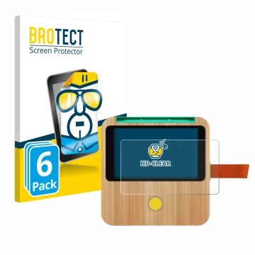 Vorderseite einer Produktverpackung mit dem Markenlogo BROTECT. Daneben ist das Gerät tigerbox Touch mit dem zugehörigen Displ