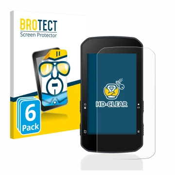 Vorderseite einer Produktverpackung mit dem Markenlogo BROTECT. Daneben ist das Gerät Bryton Rider 750 mit dem zugehörigen Dis