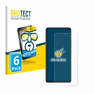 Vorderseite einer Produktverpackung mit dem Markenlogo BROTECT. Daneben ist das Gerät Xiaomi Poco F3 mit dem zugehörigen Displ