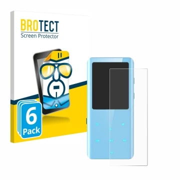 Vorderseite einer Produktverpackung mit dem Markenlogo BROTECT. Daneben ist das Gerät AGPtek A19X mit dem zugehörigen Displays