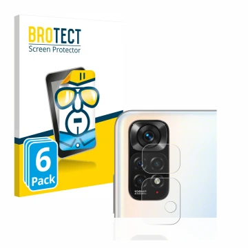 Vorderseite einer Produktverpackung mit dem Markenlogo BROTECT. Daneben ist das Gerät Xiaomi Redmi Note 11S (NUR Kameraschutz)