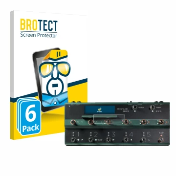 Vorderseite einer Produktverpackung mit dem Markenlogo BROTECT. Daneben ist das Gerät Kemper Profiler Remote mit dem zugehörig
