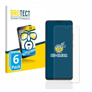 Vorderseite einer Produktverpackung mit dem Markenlogo BROTECT. Daneben ist das Gerät Xiaomi Poco X4 Pro 5G mit dem zugehörige