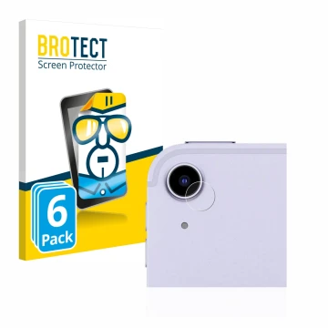 Vorderseite einer Produktverpackung mit dem Markenlogo BROTECT. Daneben ist das Gerät Apple iPad Air 5 WiFi 2022 (NUR Kamerasc