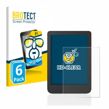 Vorderseite einer Produktverpackung mit dem Markenlogo BROTECT. Daneben ist das Gerät Tolino Shine 4 mit dem zugehörigen Displ