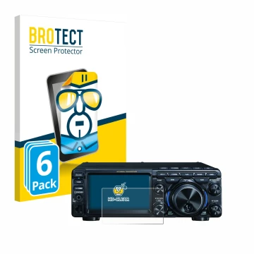 Vorderseite einer Produktverpackung mit dem Markenlogo BROTECT. Daneben ist das Gerät Yaesu FT-710 mit dem zugehörigen Display